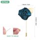thumbnail image 3 of Uxcell 24-Pack Insignias de Flor para Hombres, Pin de Rosa Hoja Dorada para Boutonnieres de Novio para Boda/Bailes/Fiestas [Índigo], 3 of 7