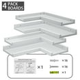 thumbnail image 3 of Floating Corner Shelves with Lip, 4 Tier Modern White Corner Wall Shelves, Wooden Corner Floating Ledge Shelves Wall Mounted for Wall Decor, L Shaped Corner Shelf for Living Room, Bedroom, Bathroom, 3 of 8