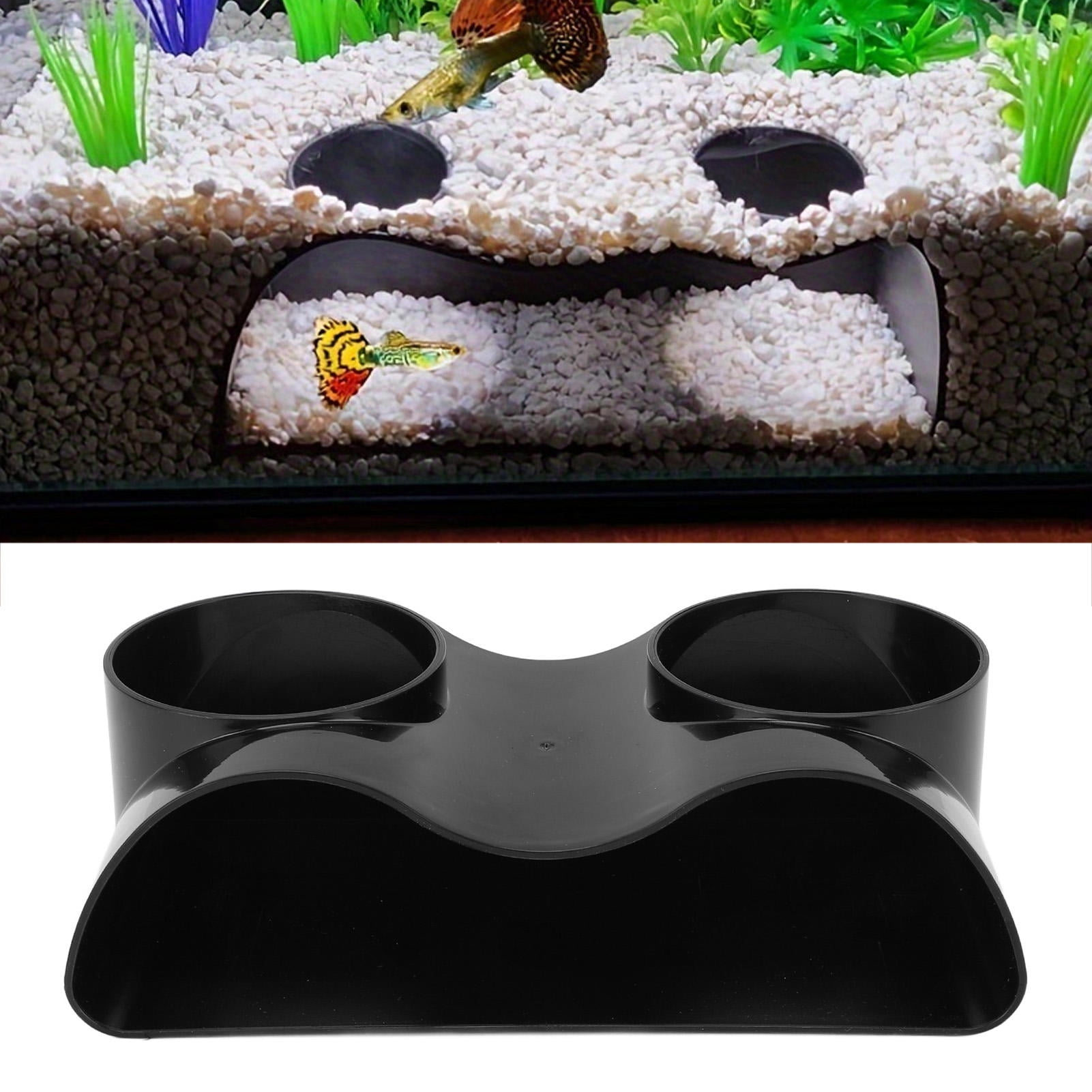 BIMZUC Aquarium Tunnel 2‑Entrance Fish & Shrimp Hideout – Safe ABS Submarine Cave for Small Aquatic Creatures