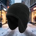 thumbnail image 4 of Fuzz Ear Flap Beanie Hat for Men Thermal Windproof Winter Skull Cap with Ear Covers Black Free Size, 4 of 5