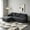 Grey-R-Shape Chaise, variant on AUU 96-Inch L-Shape Cloud Sectional Couch with Chaise and Cup Holder – No Assembly Required, Plush Fabric Modular Sofa for Living Room or Bedroom