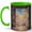 Green, variant on Open Door Sunrise 11oz Ceramic Mug, Bright Cloud Pathway Art