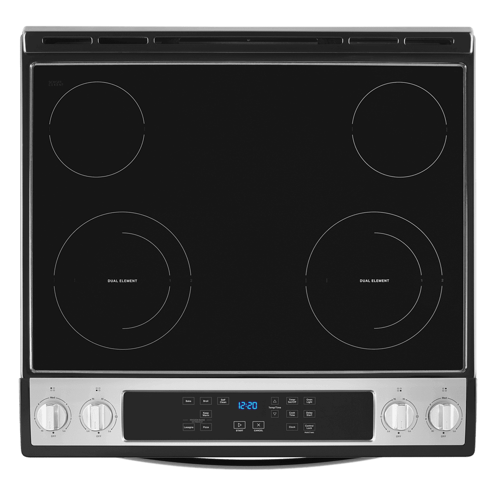 Whirlpool WEE515S0LS 4.8 Cu. Ft. Stainless Electric Range with Frozen Bake Technology