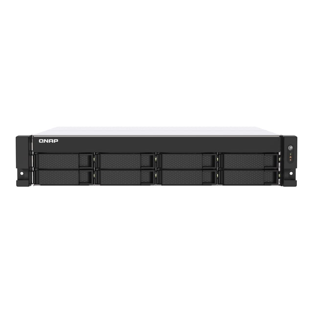QNAP 2U Support de Rack à 8 Baies à Courte Profondeur NAS/iSCSI IP-SAN. AMD Ryzen V1500B 4C/8T 2.2