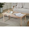 thumbnail image 1 of FurnitureR 43.3 inch Rectangle Solid Coffee Table, Oak, 1 of 9