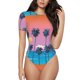 thumbnail image 1 of Balery Beach with Palm Trees Body de cuello redondo de manga corta para mujer Tops de manga corta Tops básicos-Medium, 1 of 7