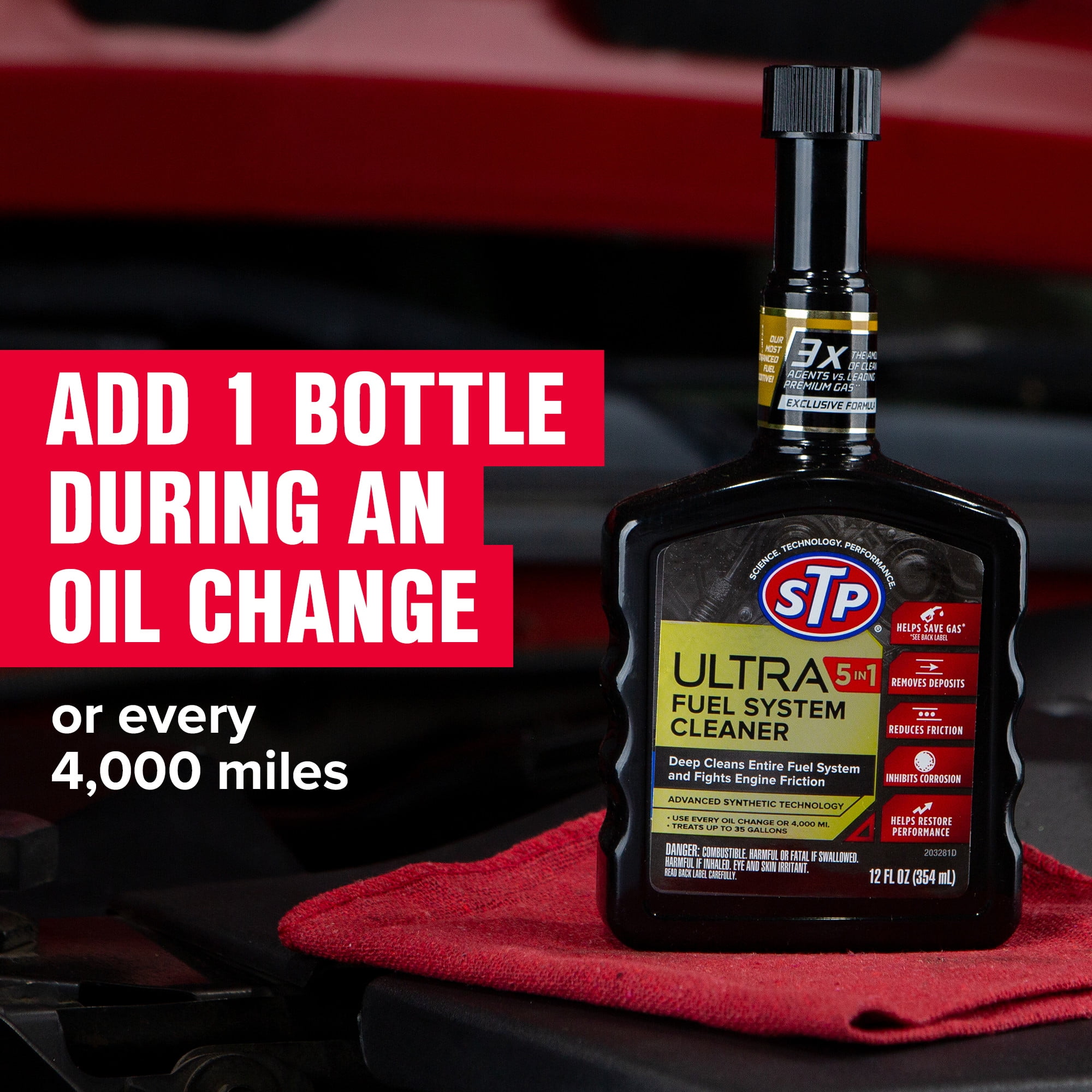 (12 pack) STP 3-Pack Gasoline Engine & Fuel Additives - Fuel System Cleaner, Gas Treatment, & Octane Booster for Better Engine Performance