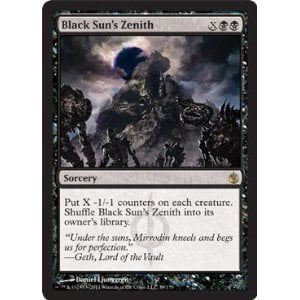 - Black Sun's Zenith - Mirrodin Besieged, A single individual card from the Magic: the Gathering (MTG) trading and collectible card game (TCG/CCG). Ship from