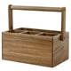 thumbnail image 1 of Platería VaeFae de madera de acacia con asa y 4 compartimentos, 1 of 7