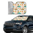 thumbnail image 4 of Fuzoiu Fall Pumpkins And Sunflowers Print Car Windshield Sun Shade,Block Uv Rays Sunshade,Foldable Front Window Sun Visor Protector for Car,SUV,Truck-Keep Vehicle Cool-Fall Pumpkins And Sunflowers, 4 of 8