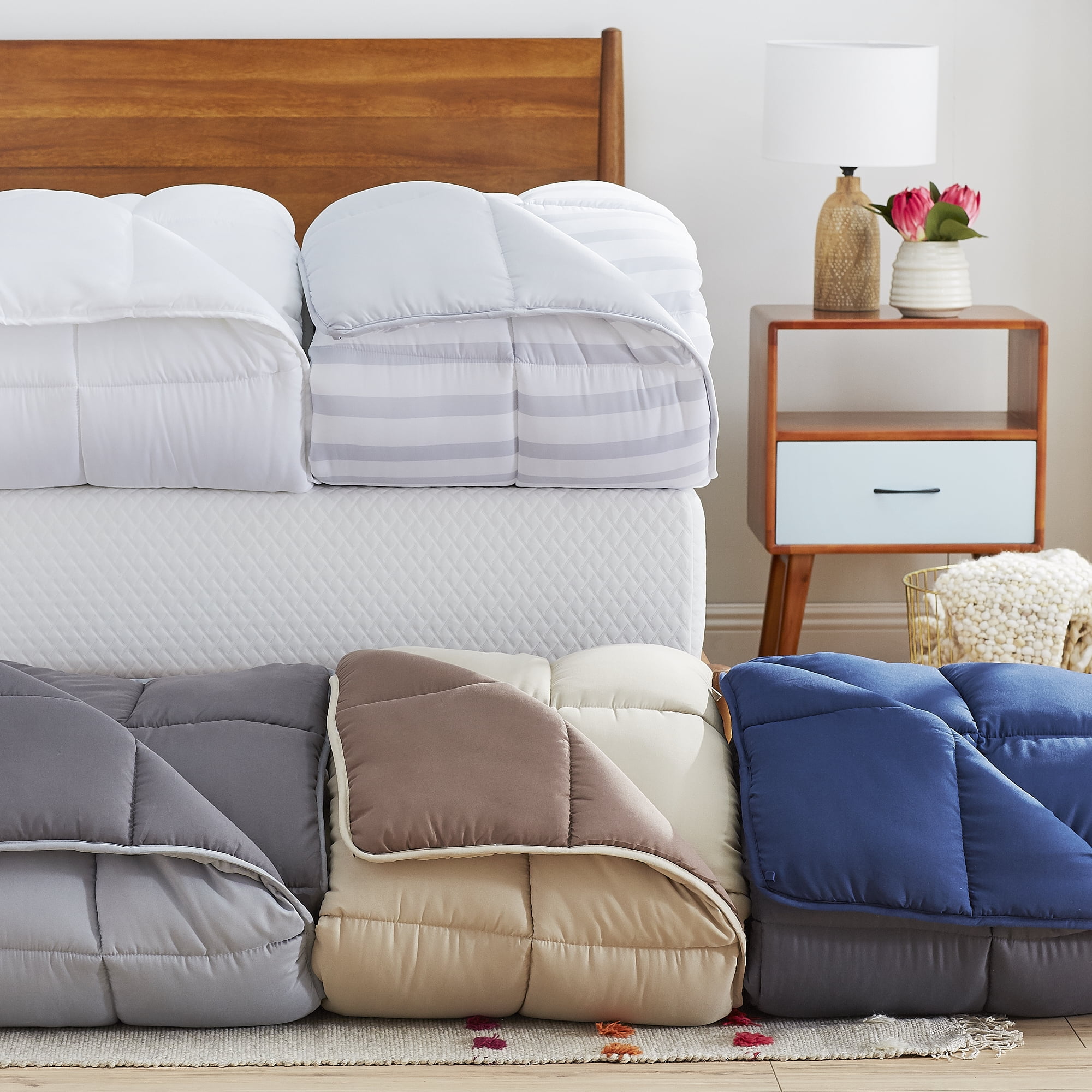 Linenspa Reversible Hypoallergenic Down Alternative Comforter - Twin-XL