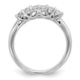 thumbnail image 3 of Auriga Fine Jewelry 14K White Gold 6-Stone Shared Prong Complete Round Diamond Band for Women Size 7 (0.48ct, Clarity- I1), 3 of 7