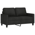 thumbnail image 2 of vidaXL 2 Piece Sofa Set with Cushions Black Fabric, 2 of 4
