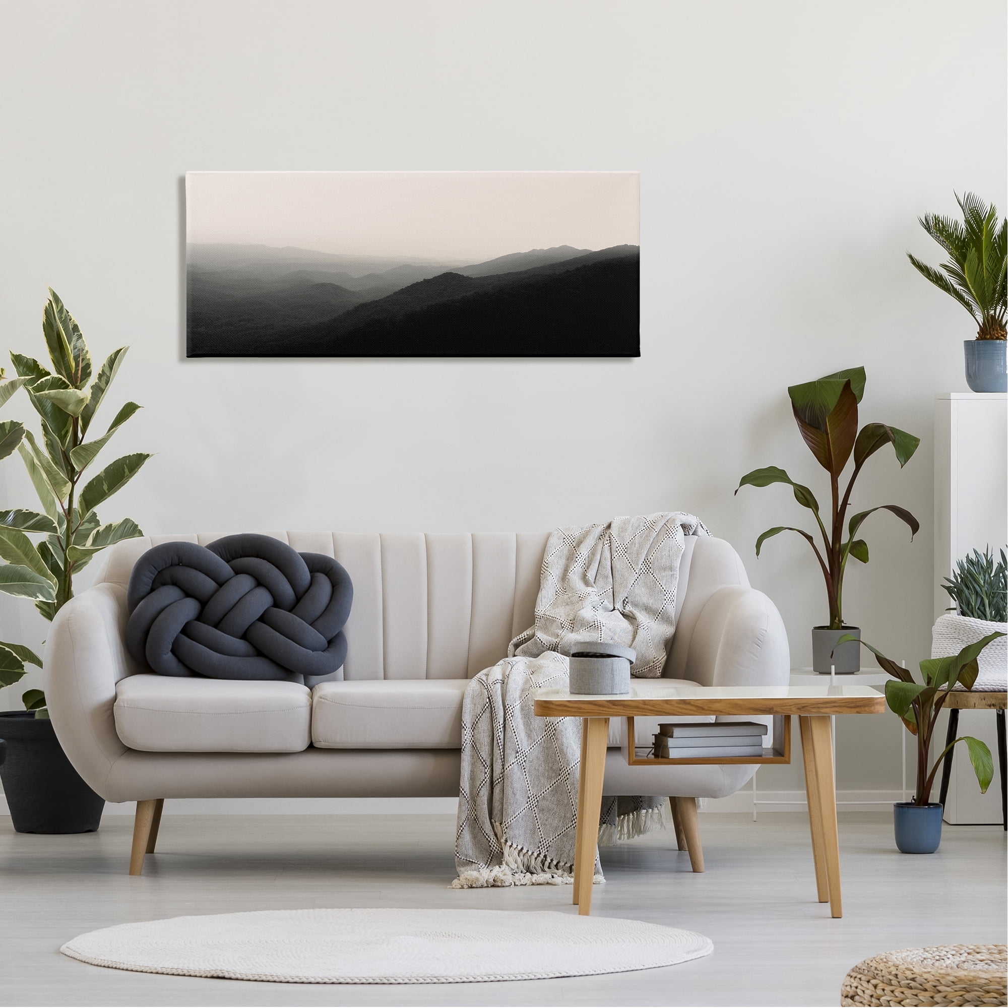 Stupell Solemn Foggy Mountain Peaks Landscape Photography Gallery Wrapped Canvas Print Wall Art