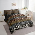 thumbnail image 3 of Manfei Leopard Cheetah Print Twin Bedding Sets 7-Piece, Modern Fashion Bedding Comforter Set, Teens Kids Adult Reversible Sheet Sets, Microfiber Bedroom Decor, 3 of 7