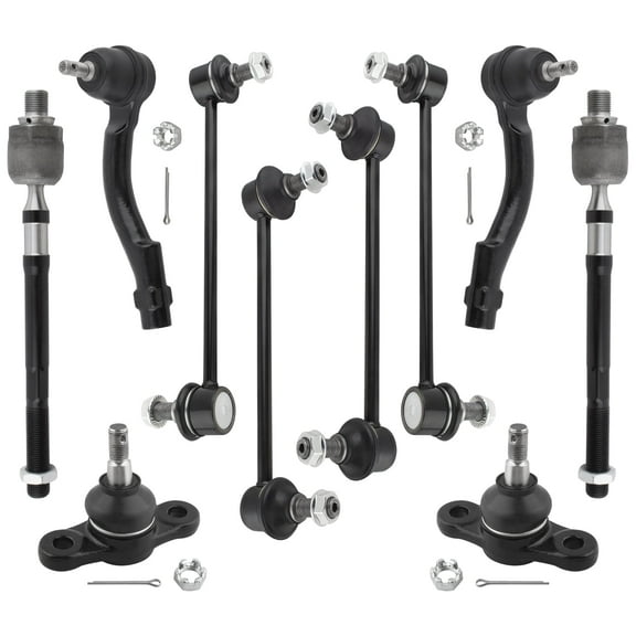 BOXI 10pcs Front Inner & Outer Tie Rod Ends   Front & Rear Sway Bars   Front Lower Ball Joints Fit For Hyundai Tucson / For Kia Sportage 2005-2010 | ES800036 ES800056 EV800095 K80510 K80511 K500012