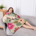 thumbnail image 5 of Oversized Wearable Blanket Hoodie,Vibrant Pioneer Flower Pattern Sherpa Blanket Hoodie with Super Pockets,Super Warm Fuzzy Pullover for Women & Men, 5 of 6
