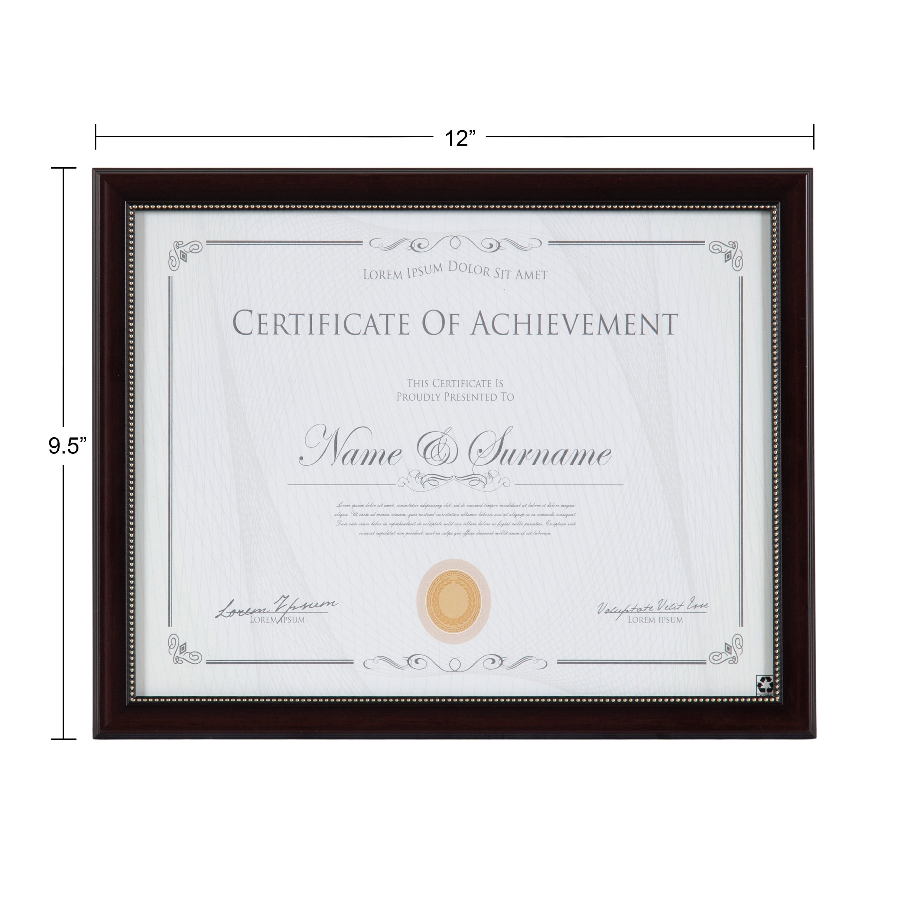 DesignOvation 8.5x11 Mahogany Document Certificate Picture Frame