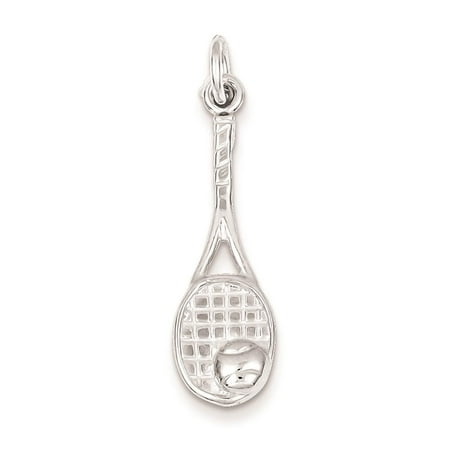 925 Sterling Silver Tennis Rackets Solid Charm Pendant 30mmx10mm