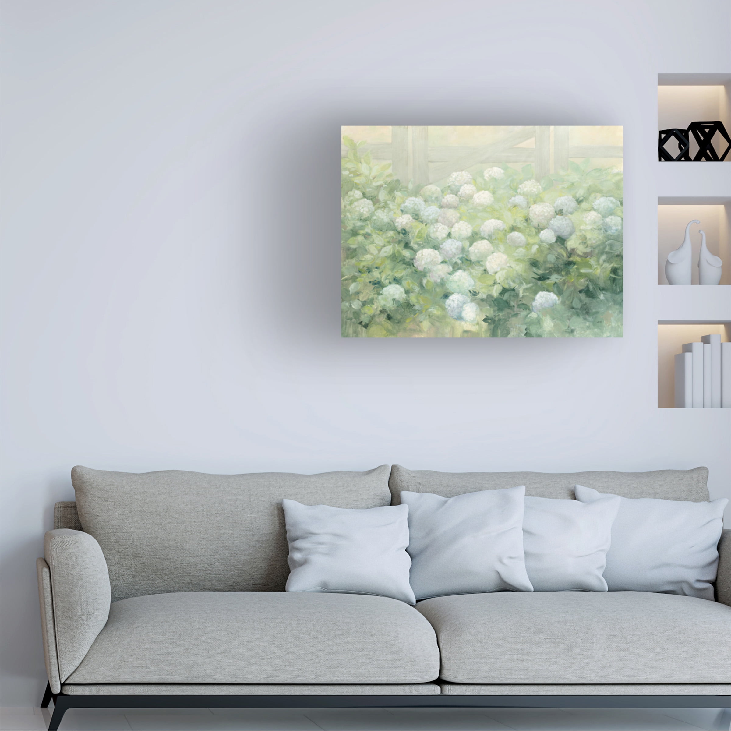 Trademark Fine Art 'Hydrangea Lane Flowers' Canvas Art by Julia Purinton