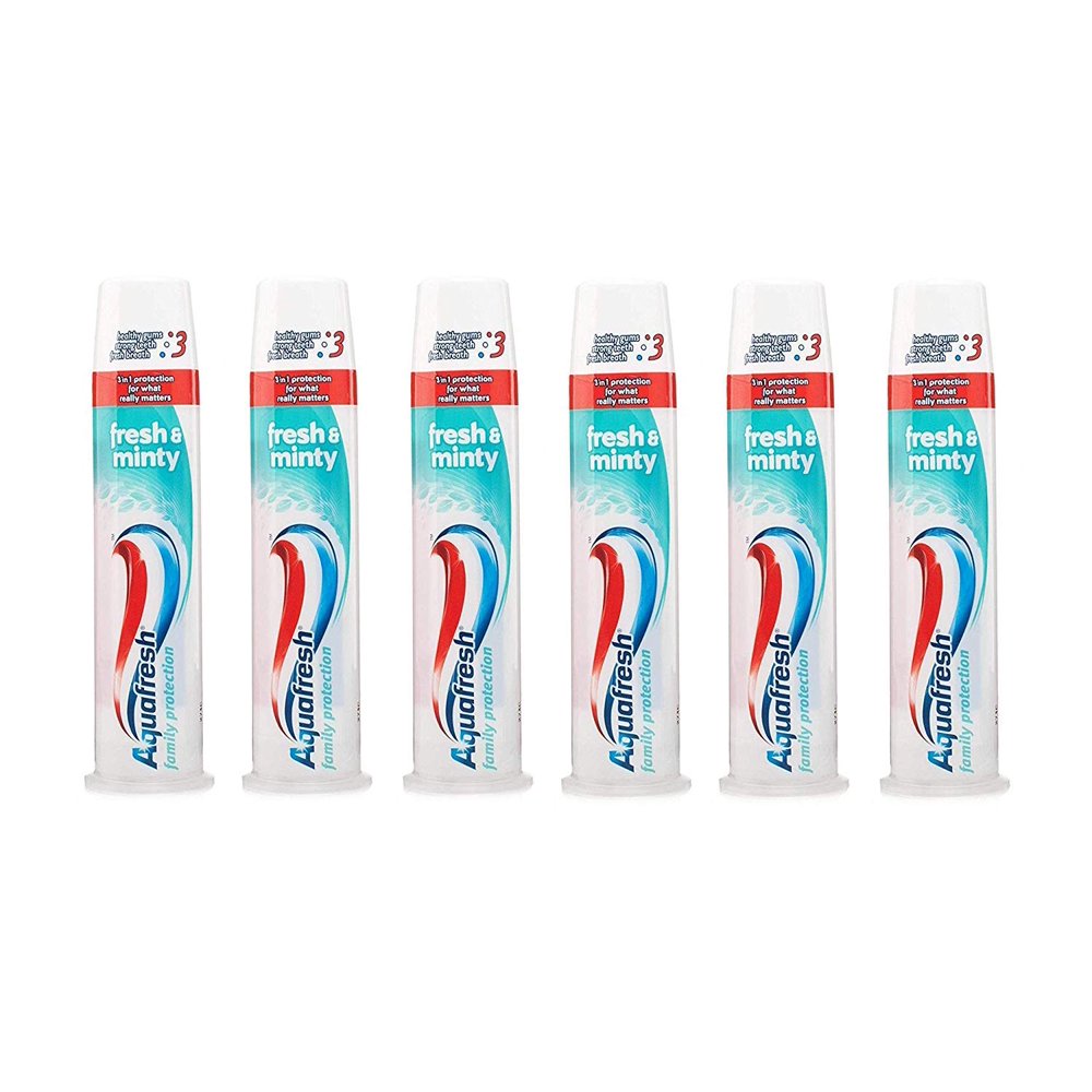 Aquafresh Fresh & Minty Whitening Pump Action 3 in 1 Formula Toothpaste