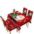 thumbnail image 2 of Baohd Christmas Themed Table Cloth Dining Table Cover Holiday Home Party Printed Tablecloth, Red, Santa Claus, 2 of 6