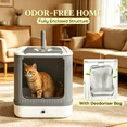 thumbnail image 5 of Enclosed Cat Litter Box with Drawer and Scoop, Extra Large Covered Cat Litter Pan for Small Medium Large Cats, Odor Control Kitty Toilet, 5 of 6