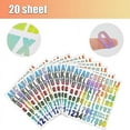 thumbnail image 4 of GLOBLELAND 20Sheets Letter Stickers Alphabet Number Stickers Capital Small Font Full Alphabet Stickers Self Adhesive, 4 of 6