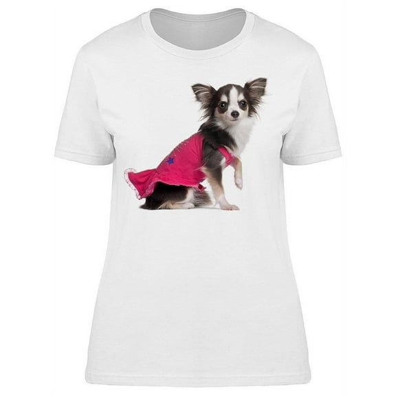 Chihuahua Wearing Pink T-Shirt Women -Image by Shutterstock, Female Small
