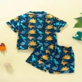 thumbnail image 2 of Ensembles de Pyjamas d'Été pour Tout-Petits Chemise à Manches Courtes à Boutons et Col Rabattu Shorts, 2 of 6