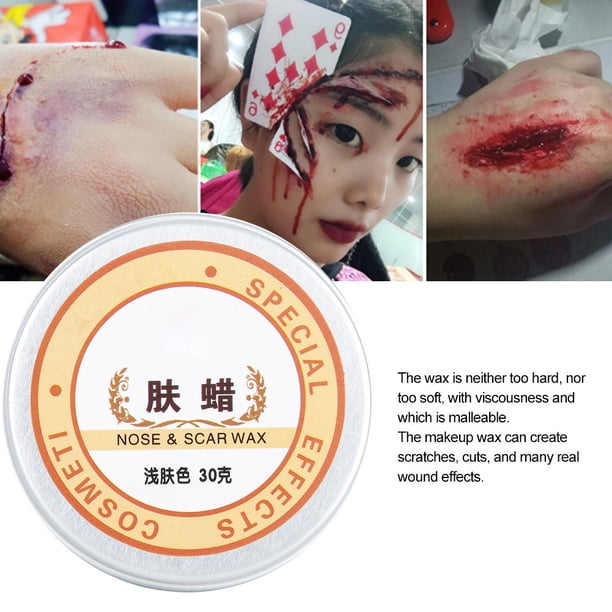 Cera Para Cicatrices, Efectos Especiales Moldeo Falso Cera Para La Piel De Heridas Efectos De Halloween SFX Maquillaje Efectos Especiales Cera Para Cicatrices Para Pintura Corporal