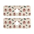 thumbnail image 7 of Yayeee Faucet Mat for Kitchen Sink 14.7" Diatomite Long Splash Guard Pad, Beige Christmas Box Pattern, 2 Pack, 7 of 7