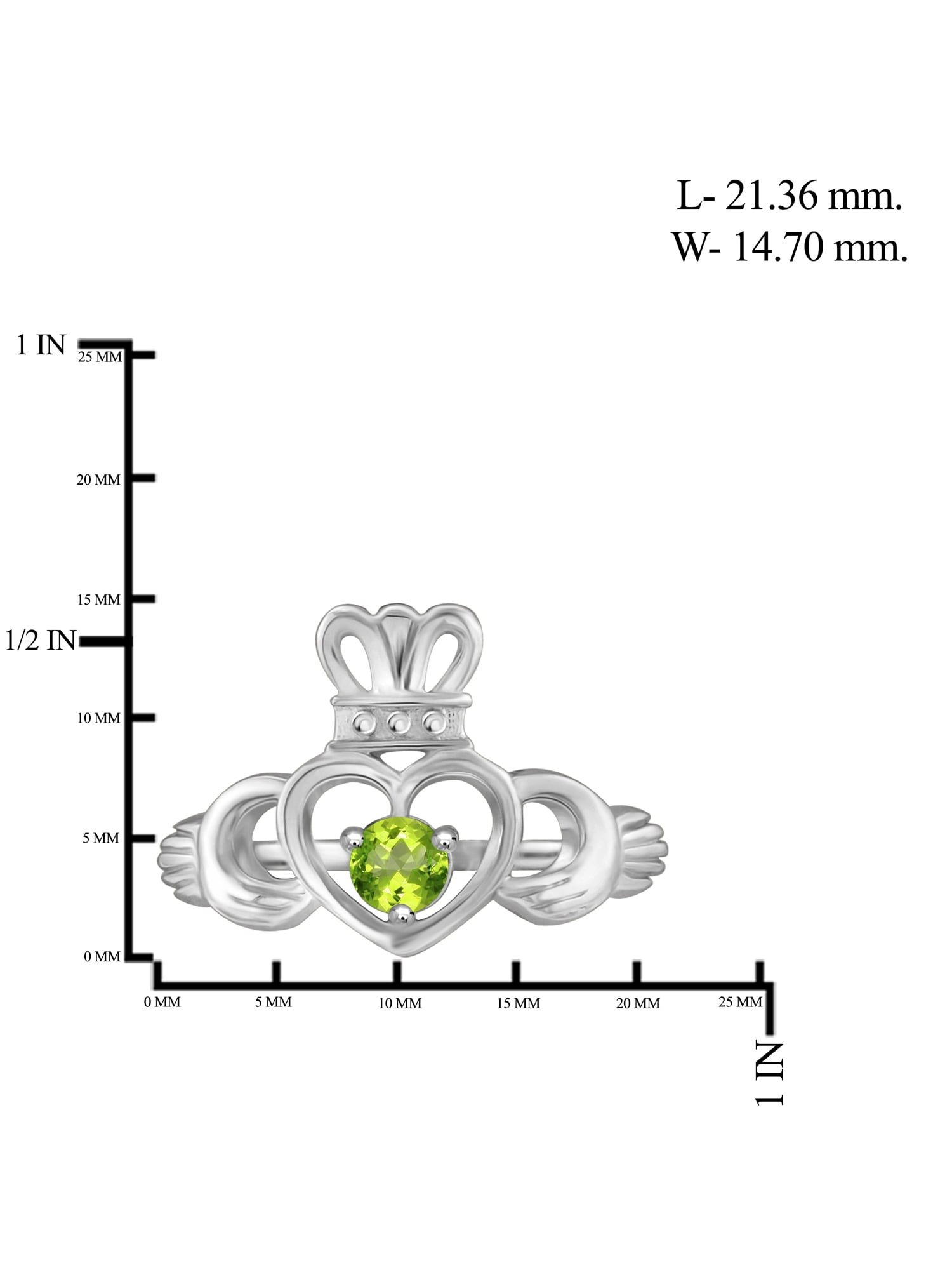 JewelersClub Peridot Ring Birthstone Jewelry – 0.25 Carat Peridot 0.925 Sterling Silver Ring Jewelry – Gemstone Rings with Hypoallergenic 0.925 Sterling Silver Band