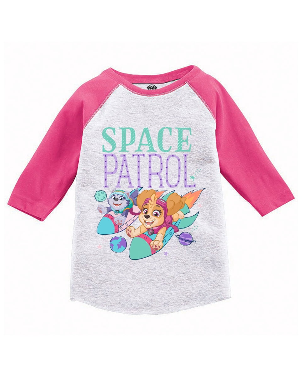 Set 3 Magliette Manica Lunga Per Bambina - Paw Patrol, Rosa/Grigio/Blu, Taglia 5 Anni - 6