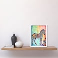 thumbnail image 2 of Rainbow Floral Zebra Folk Art Artwork Framed Wall Art Print A4, 2 of 4