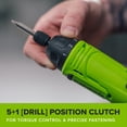 thumbnail image 4 of Greenworks Cordless 8V Power Screwdriver with 1/4" Hex Quick Connect and 5 Speed Clutch, SD306A1, 4 of 18