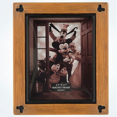 Foam Snowflake Photo Frame Magnet - Disney Parks Mickey Mouse Icons Wood 2.5x3.5 Photo Picture Frame Magnet New
