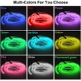 thumbnail image 4 of Tira de luces LED para interior de coche EL Wire, luces estroboscópicas de neón brillantes USB de 16.5 pies con borde de costura de 6 mm, kits de iluminación ambiental para decoraciones interiores de, 4 of 4