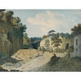 thumbnail image 3 of Thomas Jones 14x12 Black Modern Framed Museum Art Print Titled - A Road in a Gorge Near Naples (1782), 3 of 5