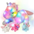 thumbnail image 1 of Unicornio de peluche LED Hopearl con 3 unicornios bebés, 1 of 7