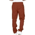 thumbnail image 4 of ZCFZJW Men's Cargo Pants Relaxed Fit Sport Pants Jogger Sweatpants Drawstring Outdoor Trousers with Pockets(Orange,XXL), 4 of 7