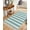 Cyan, variant on Aqua Striped Kitchen Runner Rug 2'x4', Modern Farmhouse Blue White Stripes Washable Rug with Tassels, Non Slip Woven Cotton Bathroom Rugs Hallway Carpet for Foyer Bedroom Entry Back Door Decor