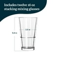 thumbnail image 2 of Libbey 15790 Restaurant Basics Stacking 16 oz Pint Glasses Set of 12, All Purpose Heavy Duty Glasses, Durable Glass Drinkware for Spirits and More, 2 of 3