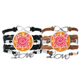 thumbnail image 1 of Vortex Mexico Totems Ancient Civilization Bracelet Hand Strap Leather Rope Wristband Double Set, 1 of 3