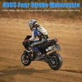 thumbnail image 4 of Floseru 49CC Kids Motorcycle,4-Stroke Gas Dirt Bike,Pocket Rocket Motorbike with Front Rear Disc Brakes and Dual Headlights,Gas Powered Pocket Bike,Racing Max Speed 40KM/H, 4 of 9