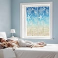 thumbnail image 4 of Blue Beige Ombre Coastal Window Privacy Film, Nautical Beach Starfish Coral Summer Static Cling UV Sun Blocking Tint Film Heat Control Windows Films for Bedroom Bathroom, Window Stickers 17.7"x39.3", 4 of 8