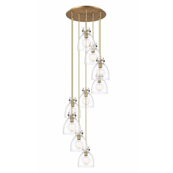 Innovations Lighting - Newton Bell - 9 Light Cord Hung Pendant In Industrial