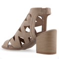 thumbnail image 6 of Alexis Bendel Ladies Taupe Nubuck Leather Heel Sandals Size 7, 6 of 6