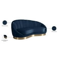 thumbnail image 6 of Maklaine Contemporary Upholstery Navy Velvet Chaise, 6 of 7