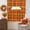 Burnt Orange, Red, variant on Green Orange Plaid Swag Kitchen Curtains Sets for Windows 24 Inch Length, Fall Check Grids Modern Striped Short Window Curtain Panels Swags Valances and Tiers 3 Piece Set for Cafe/Dining Room